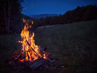Ognisko w górach © filozofgrecki