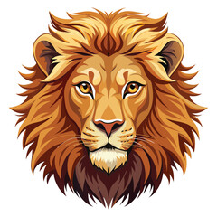 Fototapeta premium Stylized lion head vector illustration perfect for tattoos, mascots, or any wild animal design