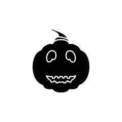 pumpkin icon, simple flat style, vector illustration, symbol, design logo template pictogram, for ui or ux isolated on white for mobile app, editable