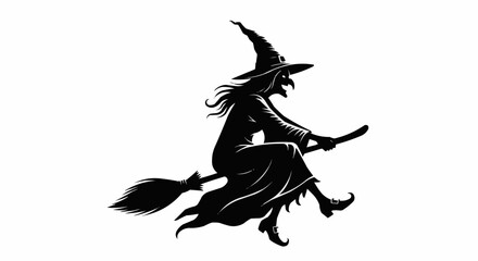 witch on a white background