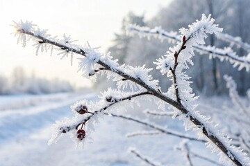 snow covered branches