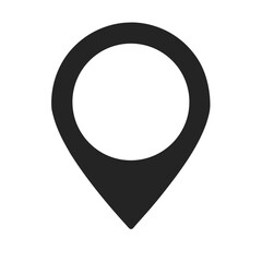 A vibrant, round 3D map pointer icon with a metallic pin, perfect for illustrating location concepts