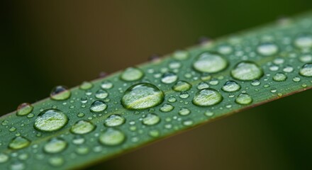 Dew Drops on Green Leaf Macro Photography - Macro photography