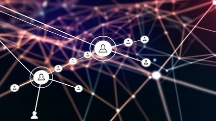 Abstract technology network connection background representing global connectivity and - Powered by Adobe