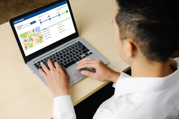 Delivery tracking system for e-commerce and modish online business to timely goods transportation...
