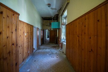 Abandoned Historic Palace with Weathered Architecture and Atmospheric Decay