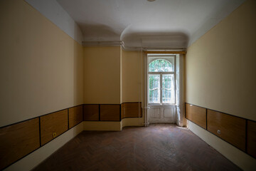 Abandoned Historic Palace with Weathered Architecture and Atmospheric Decay