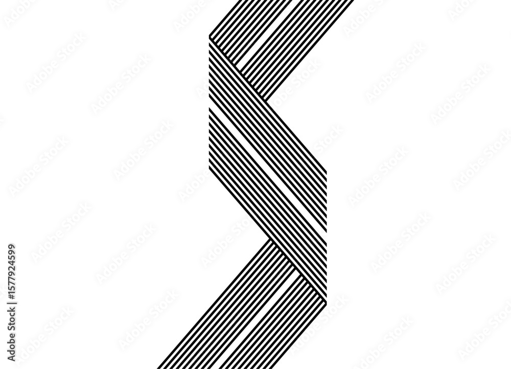 Poster striped pattern of black broken parallel lines on a white background. background in retro style for 