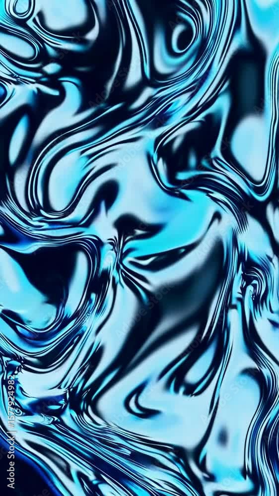 Canvas Prints morphing abstract blue liquid background animation