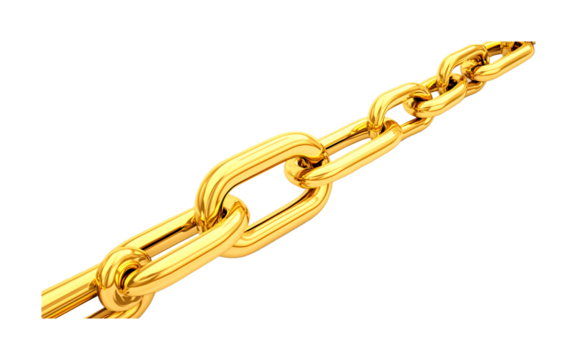 Chain for Fashion Accessories and Jewelry - Isolated on White Background