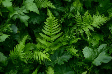 green fern background