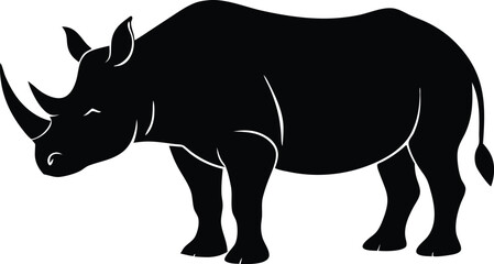 rhino silhouette vector