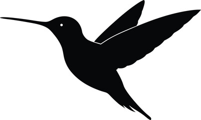 little hummingbird silhouette vector