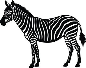 zebra silhouette vector.