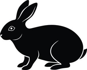 rabbit, hare silhouette vector