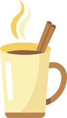 Functional Wellness Beverages Warm Cinnamon Spiced Hot Chocolate in a Cozy Mug, Perfect for a Winter's Day