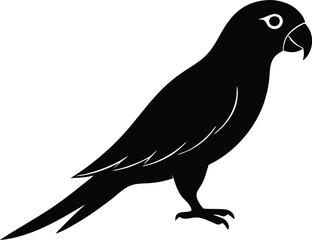 parrot bird silhouette vector