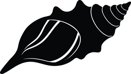 conch silhouette vector