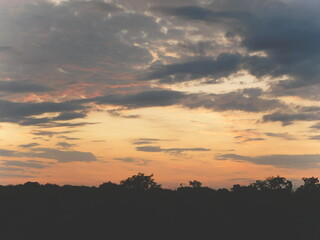 sunset in the sky