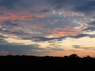 sunset in the sky
