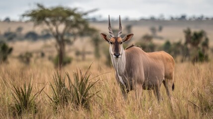 Obraz premium Antelope in savanna (1)