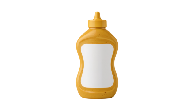 Mustard Bottle Isolated on Transparent Background PNG
