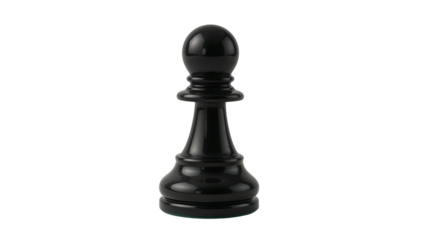 Black Chess Pawn Isolated on Transparent Background PNG