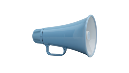Blue Megaphone Isolated on Transparent Background PNG