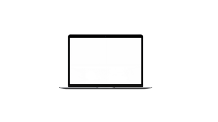 Laptop Isolated on Transparent Background PNG
