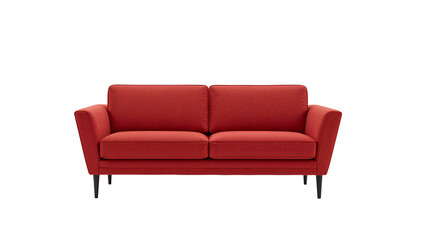 Fototapeta premium Red Sofa Isolated on Transparent Background PNG 