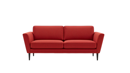 Red Sofa Isolated on Transparent Background PNG