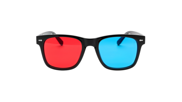 3D Glasses Isolated on Transparent Background PNG