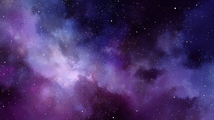 Celestial Dreams: Violet Galaxy and Starry Night Sky

