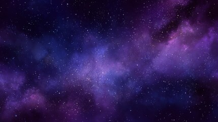 Naklejka premium Celestial Dreams: Violet Galaxy and Starry Night Sky