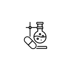 Pharmaceutical engineering icon flat vector design.