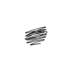 Hand drawn tangle scrawl sketch icon flat vector design. 