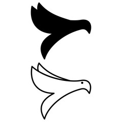 bird icon, simple flat style, vector illustration, symbol, design logo template pictogram, for ui or ux isolated on white for mobile app, editable