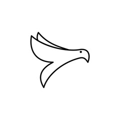 bird icon, simple flat style, vector illustration, symbol, design logo template pictogram, for ui or ux isolated on white for mobile app, editable