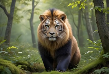 portrait of a lion
