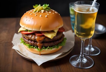 hamburger and cola
