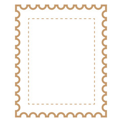 Empty postage stamp borders set vector illustration. Post stamps collection.