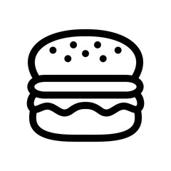Hamburger icon with simple and modern design. Burger logo isolated on transparent background.