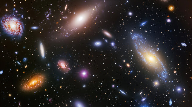 Vibrant space scene with glowing light trails high resolution picture