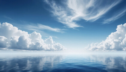 Obraz premium Pearl Skies and Deep Ocean