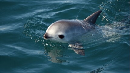Obraz premium Baby dolphin in ocean water