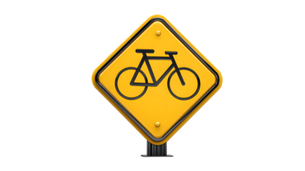 Bike Lane sign, isolated on white background 