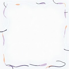 hand drawn doodle frame minimal pink and purple decorative border 