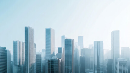 Obraz premium Calm Minimal Big City Scenery