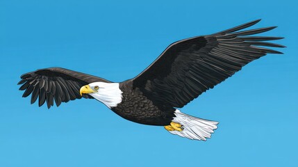 Obraz premium Majestic eagle soaring