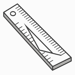 Fototapeta premium 3D ruler icon